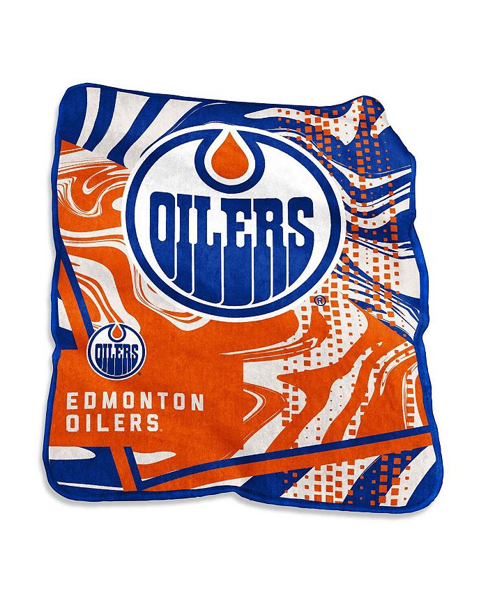Logo Brands Edmonton Oilers 50" x 60" Swirl Raschel Throw Blanket Macy's