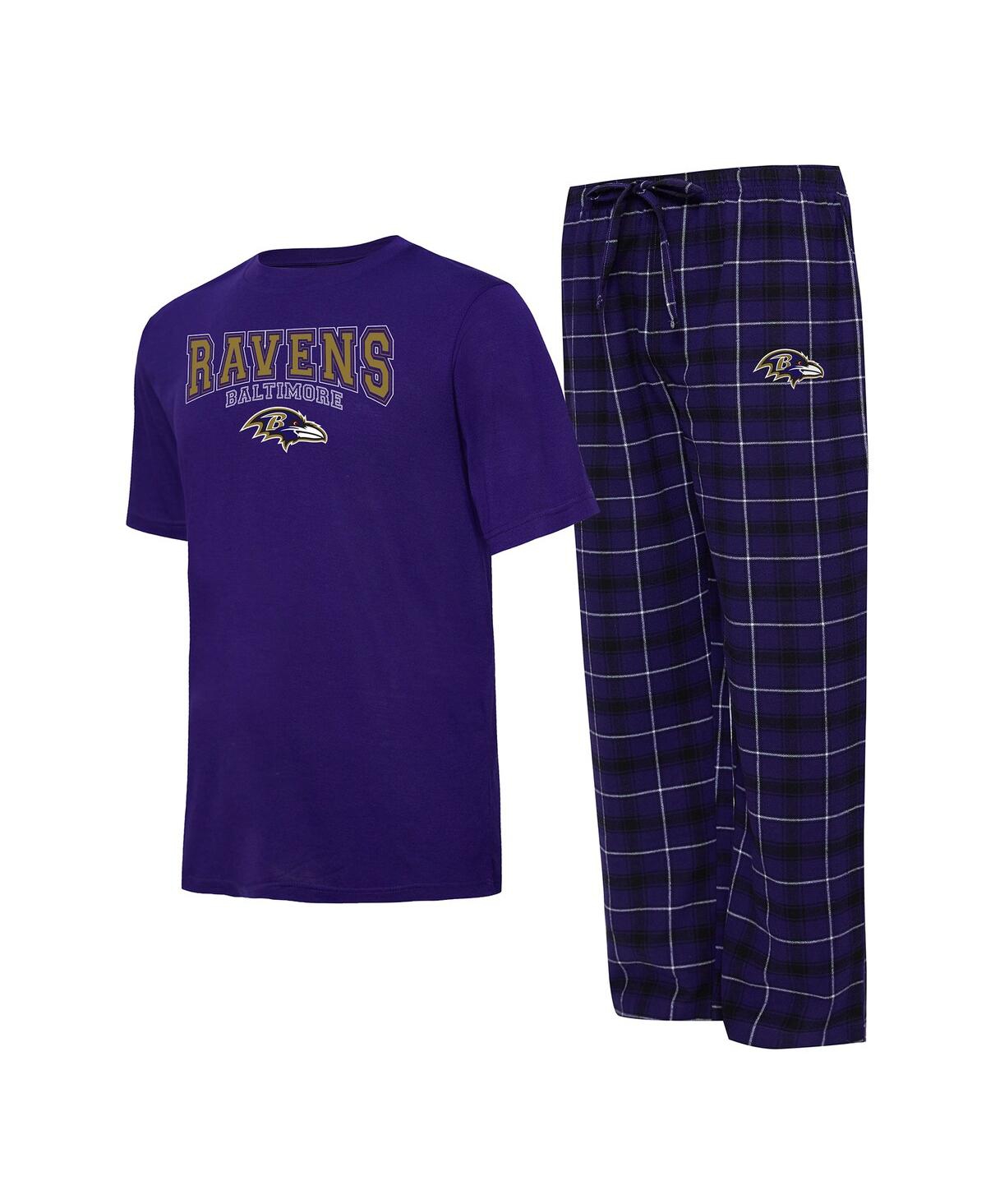 Men's Concepts Sport Purple, Black Baltimore Ravens Arctic T-shirt and Pajama Pants Sleep Set - Purple, Black