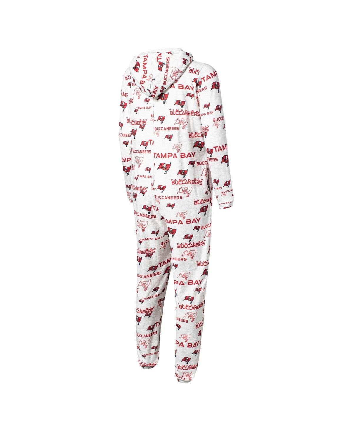 Shop Concepts Sport Men's  White Tampa Bay Buccaneers Allover Print Docket Union Full-zip Hooded Pajama Su