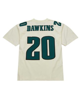 Men's Brian Dawkins Cream Philadelphia Eagles Chainstitch Legacy Jersey