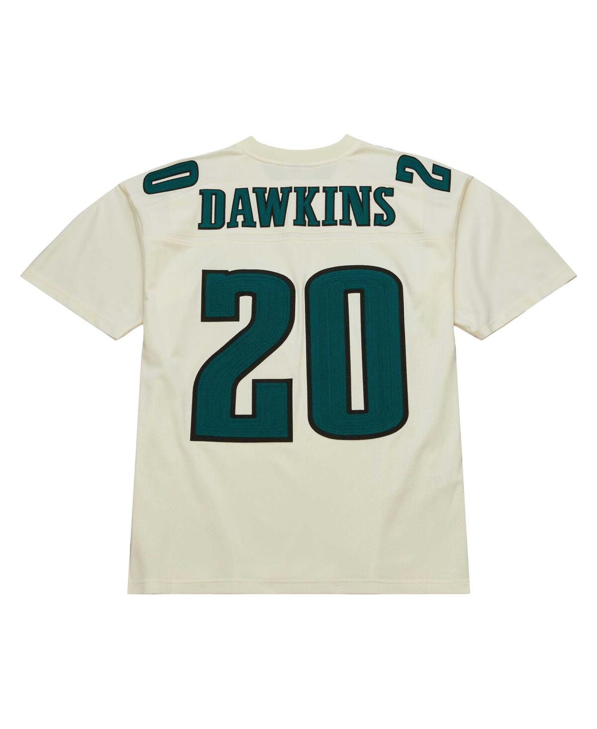 Men's Mitchell & Ness Brian DawkinsPhiladelphia Eagles Chainstitch Legacy Jersey - Cream