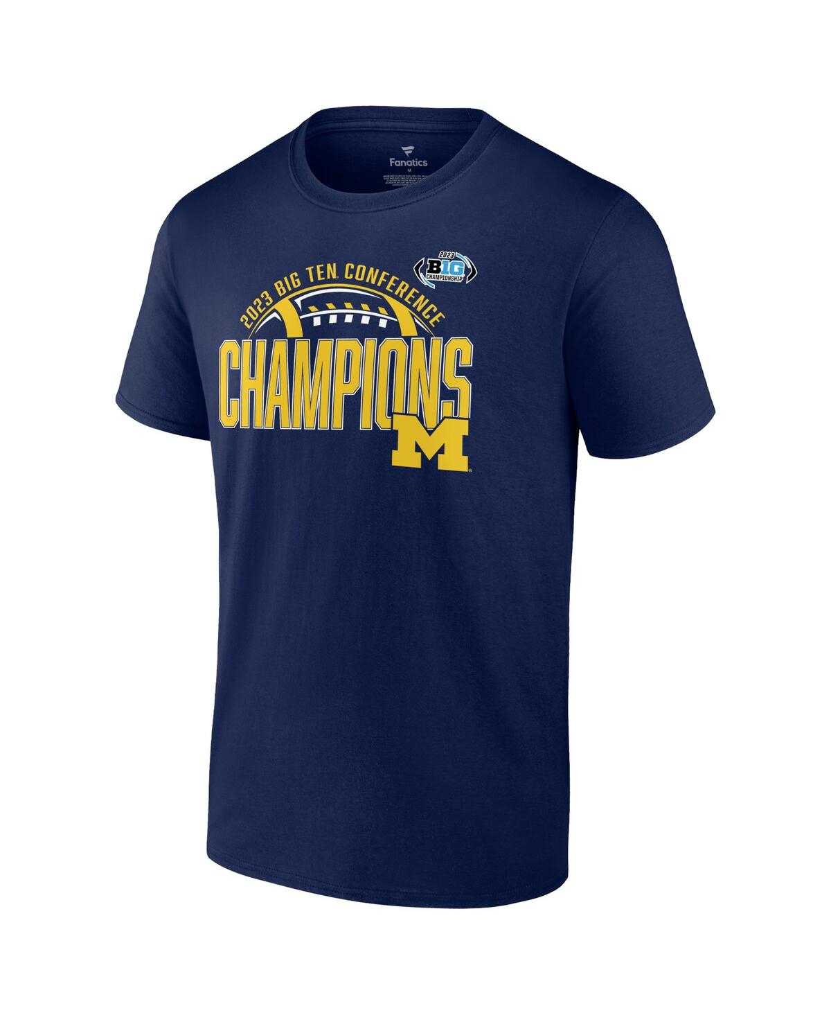 Men's FanaticsMichigan Wolverines 2023 Big Ten Football Conference Champions T-shirt - Navy