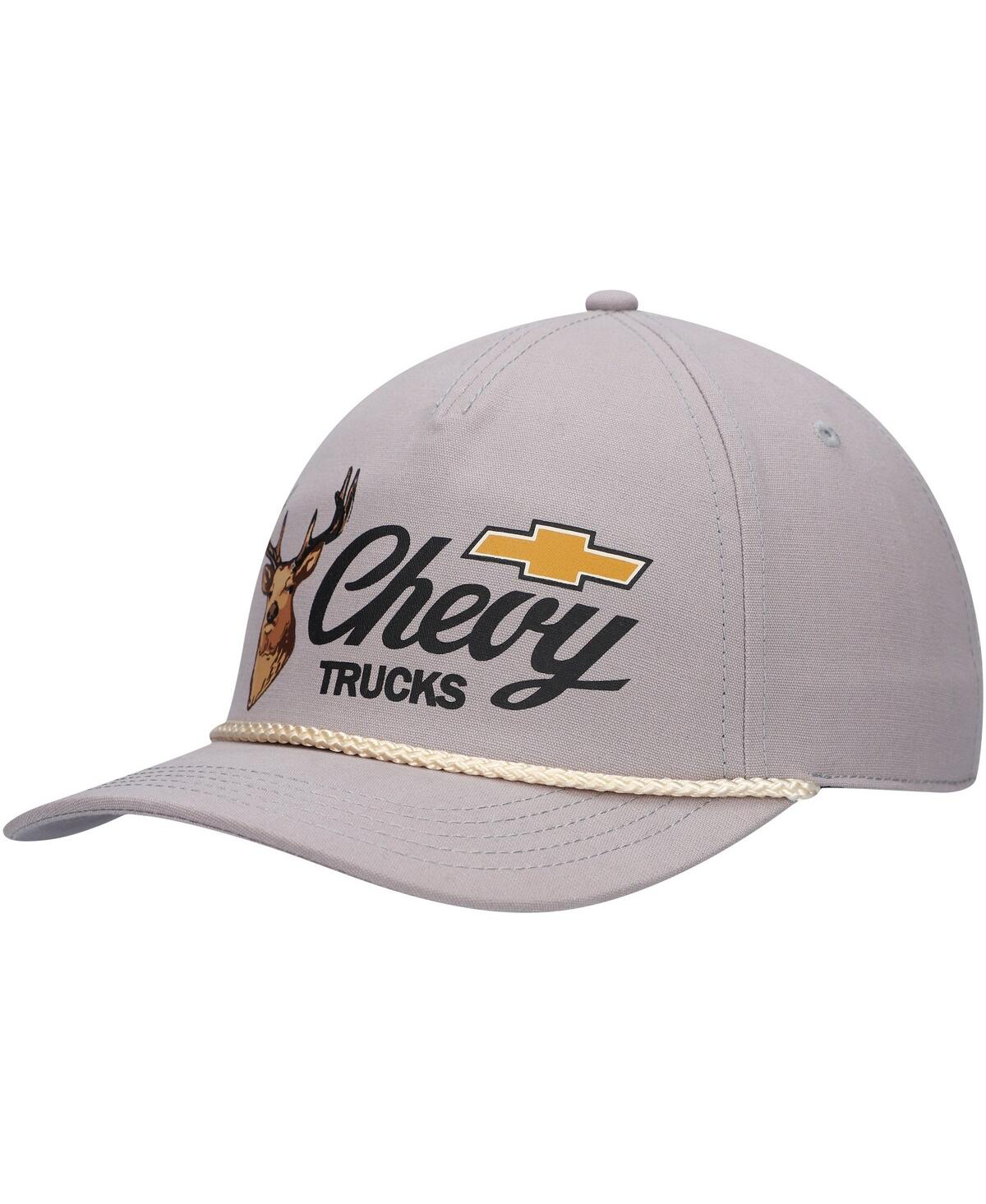 American Needle Men's  Gray Chevrolet Canvas Cappy Trucker Adjustable Hat