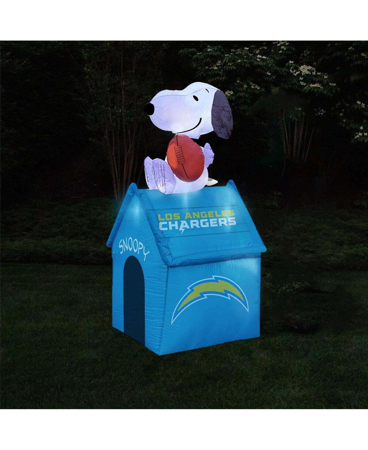 Shop Sporticulture Los Angeles Chargers Inflatable Snoopy Doghouse In Multi