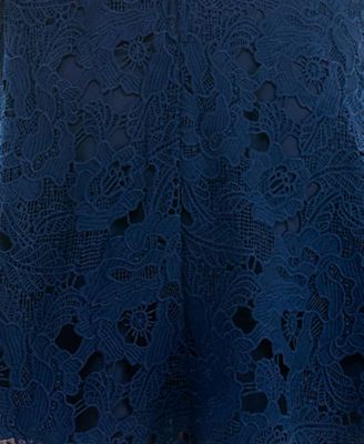 Juniors' Lace Square-Neck Skater Dress