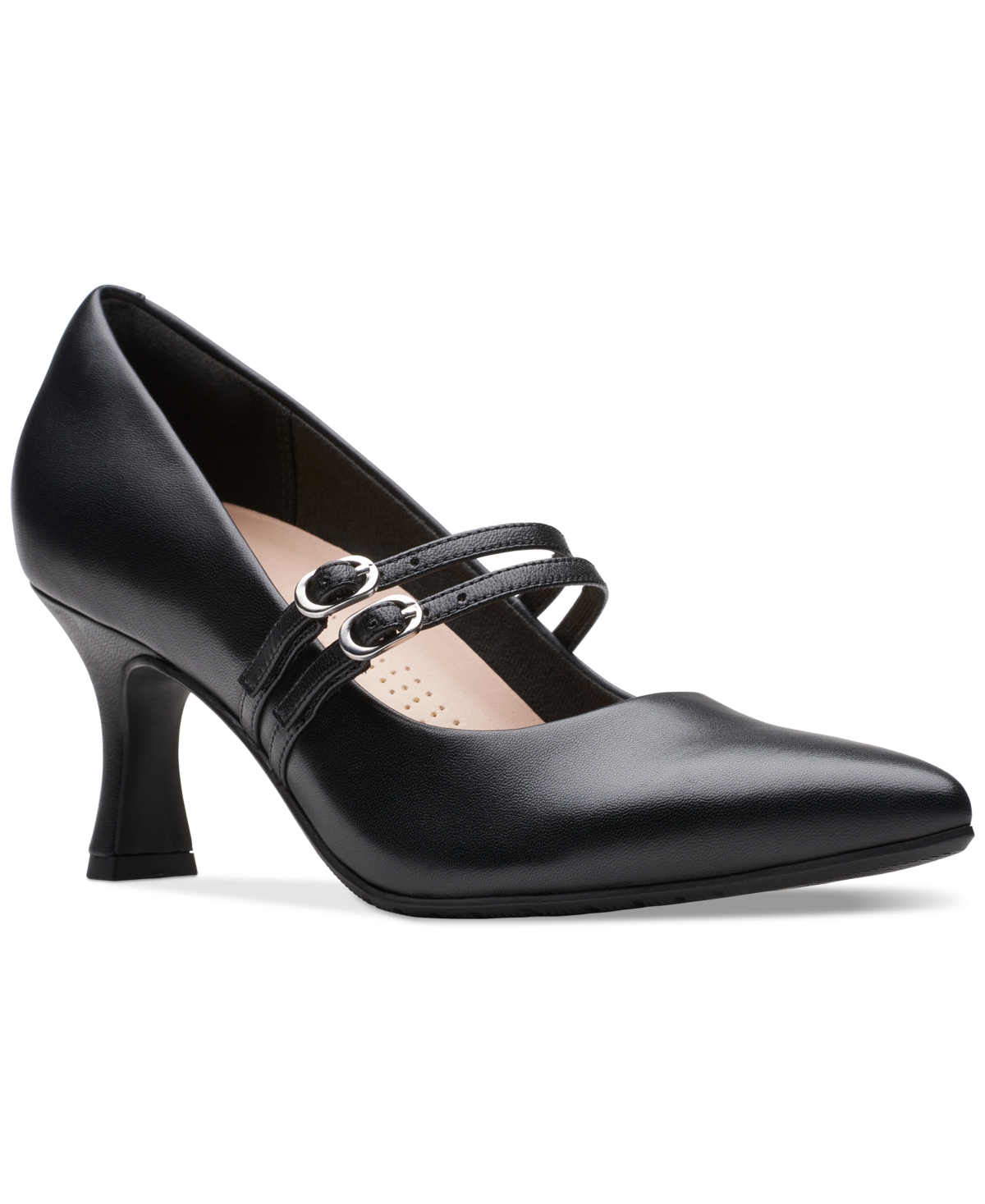 Clarks Women s Teresa Step Block Heel Comfort Pumps Black Tweed Combination Smart Closet