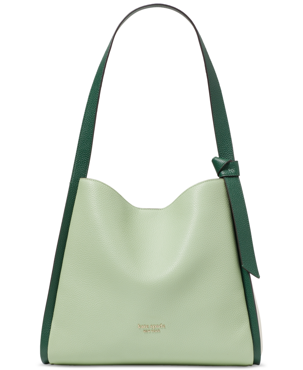 Shop Kate Spade Knott Large Leather Shoulder Bag In Beach Glass Multi