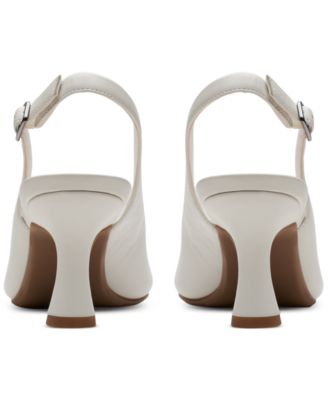 Kataleyna Pointed Toe Leather Slingback Pumps