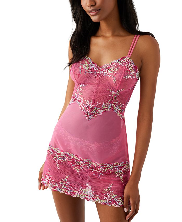 Wacoal Embrace Lace Sheer Chemise Lingerie Nightgown 814191 - Macy's