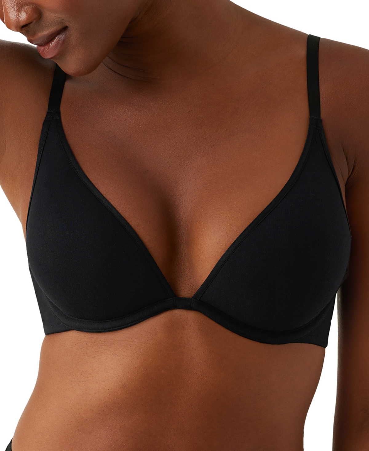 Shop B.tempt'd By Wacoal Women's Cotton To A Tee Plunge Contour Bra 953272 In Night