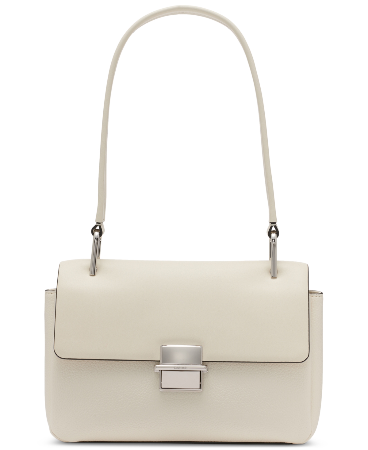 Shop Calvin Klein Clove Push-lock Shoulder Bag In Cherub White
