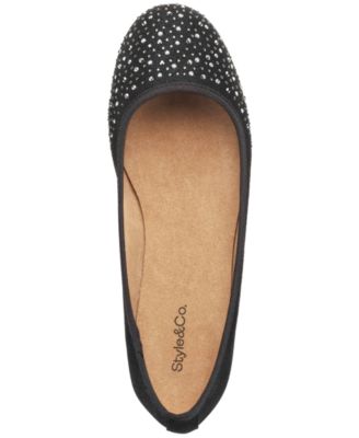 Angelynn Rhinestone Glitter Ballet Flats, Created for Macy's