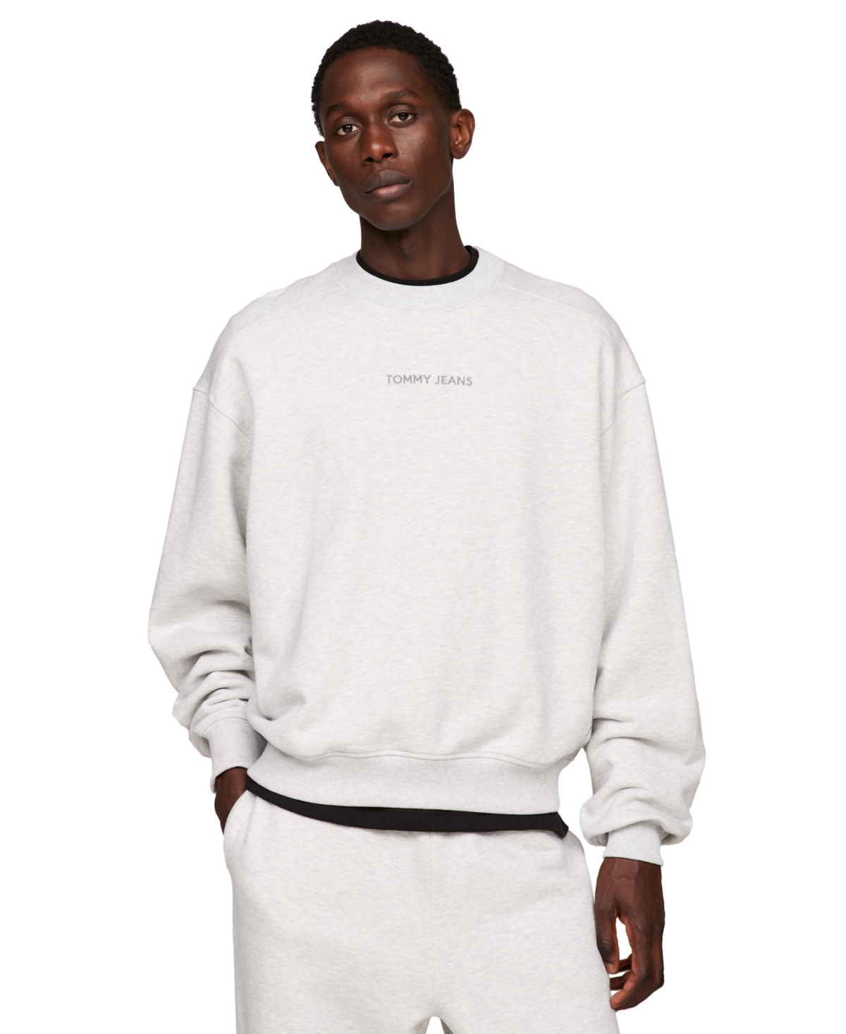 Tommy Hilfiger Men's Boxy Fit New Classics Sweatshirt In Gray