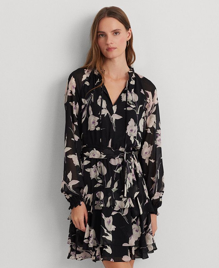 Lauren Ralph Lauren Women s Floral Fit Flare Dress Regular