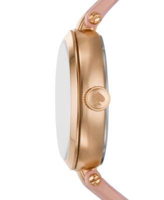 kate spade new york Women's Holland Three Hand Pink Leather Watch 28mm