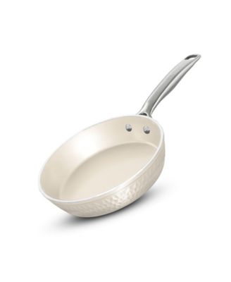 Hammered Cream 10 in. Ceramic Nonstick Frying Pan