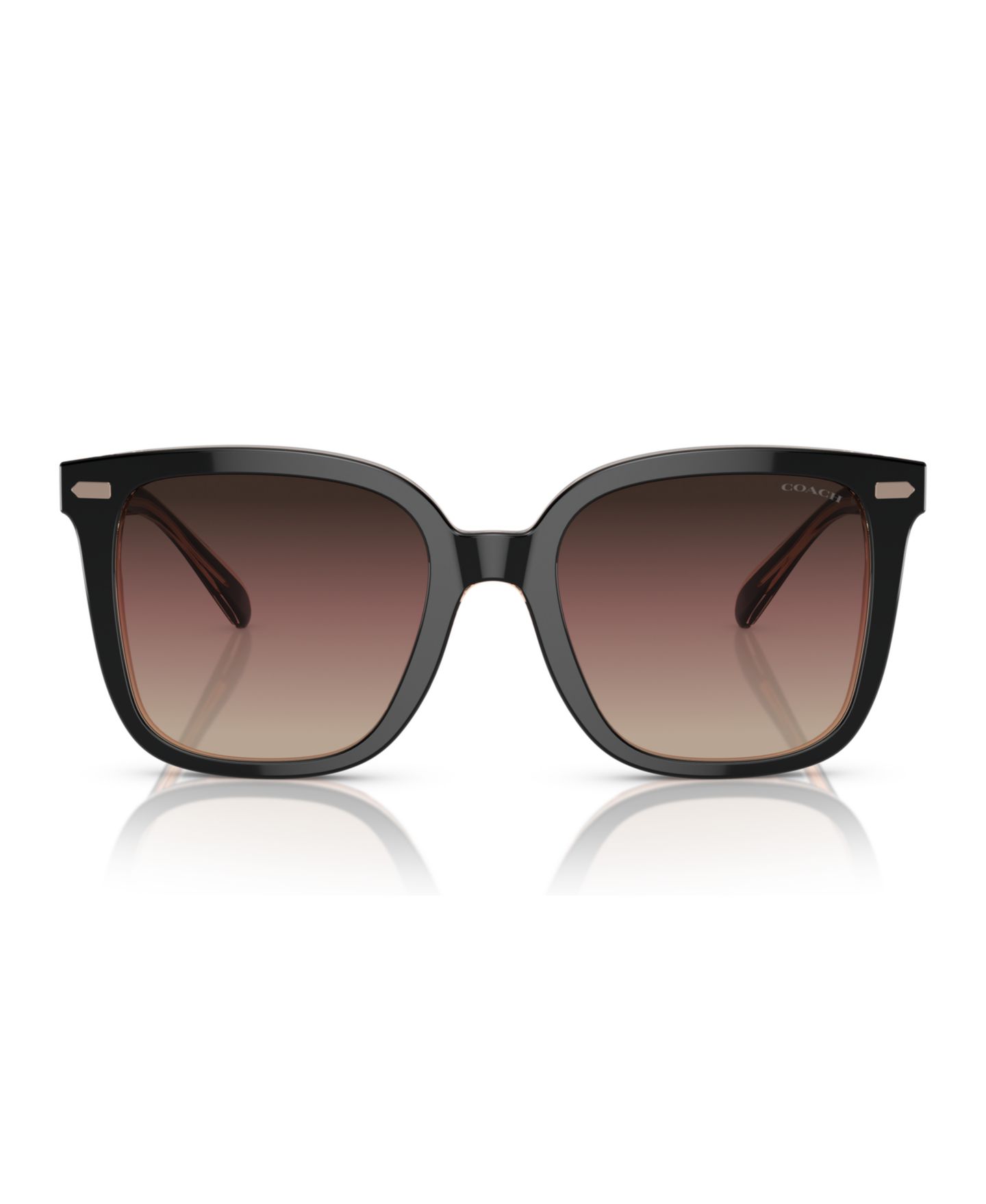 Женские солнцезащитные очки COACH CL919 Low Bridge Fit Sunglasses, Gradient HC8381F, цвет: Чёрный — фото 2