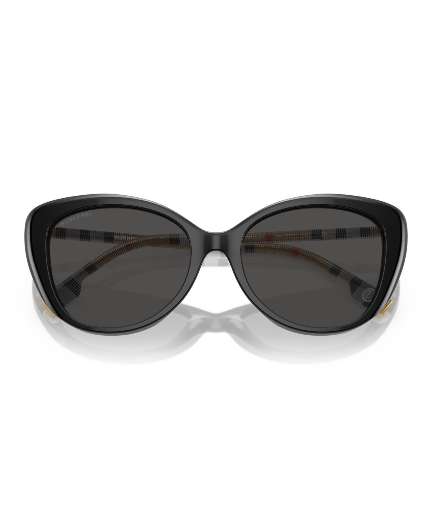 Женские солнцезащитные очки Burberry Low Bridge Fit Sunglasses BE4407F, цвет: Чёрный — фото 5
