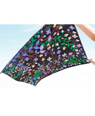 Double Sided Silk Scarf Of Night Garden