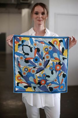 Silk Bandana Scarf  Of Ocean Imagination