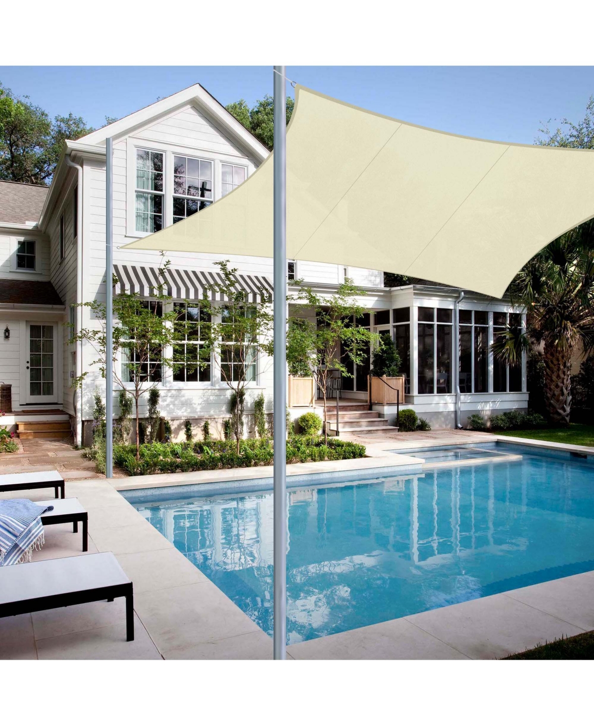 10x13 Ft 97% Uv Block Rectangle Sun Shade Sail Top Canopy Outdoor Patio Pool