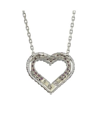 Sterling Silver Cubic Zirconia Heart Shape Pendant