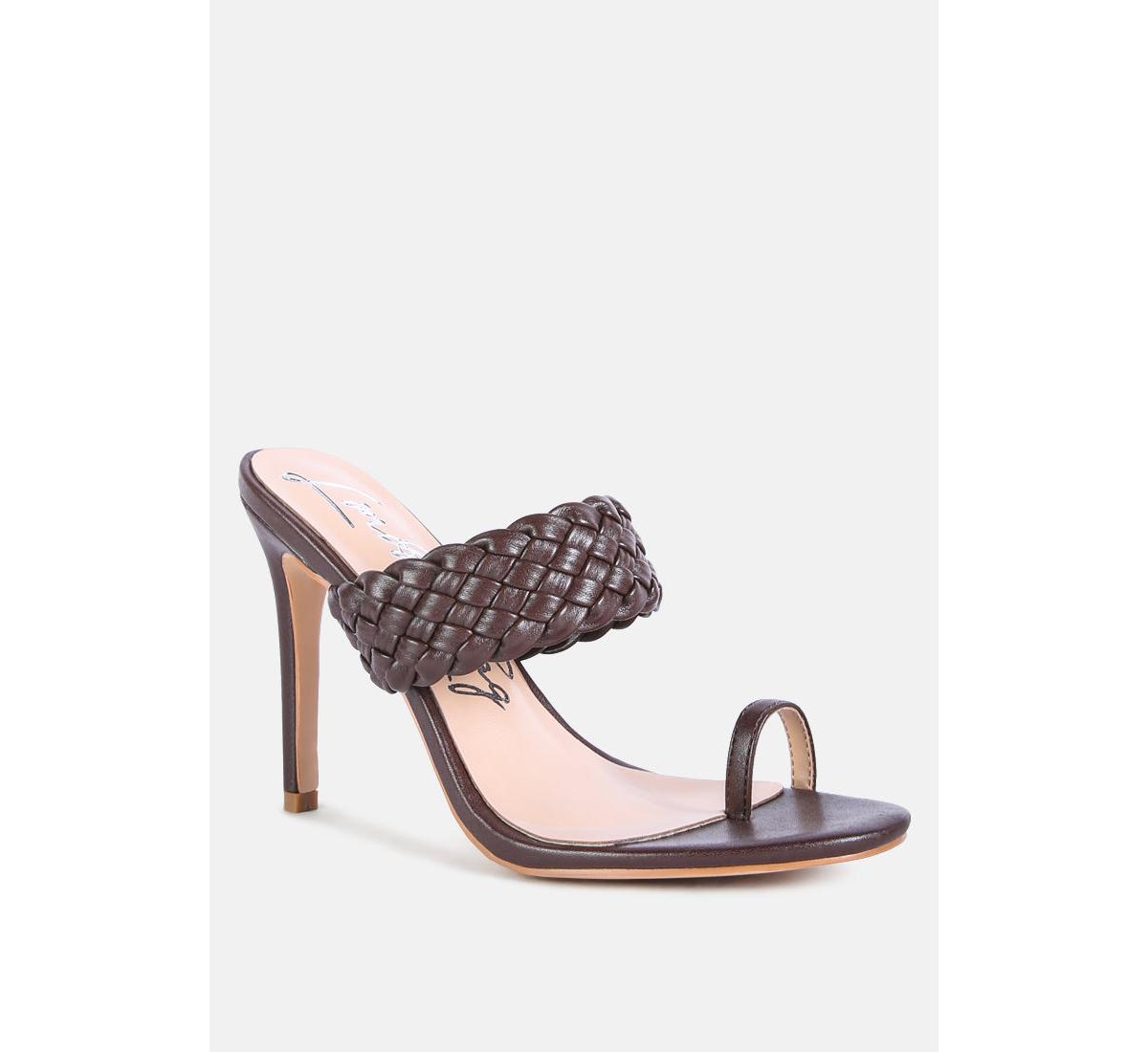 Women's High Perks Woven Strap High Heels sandals
