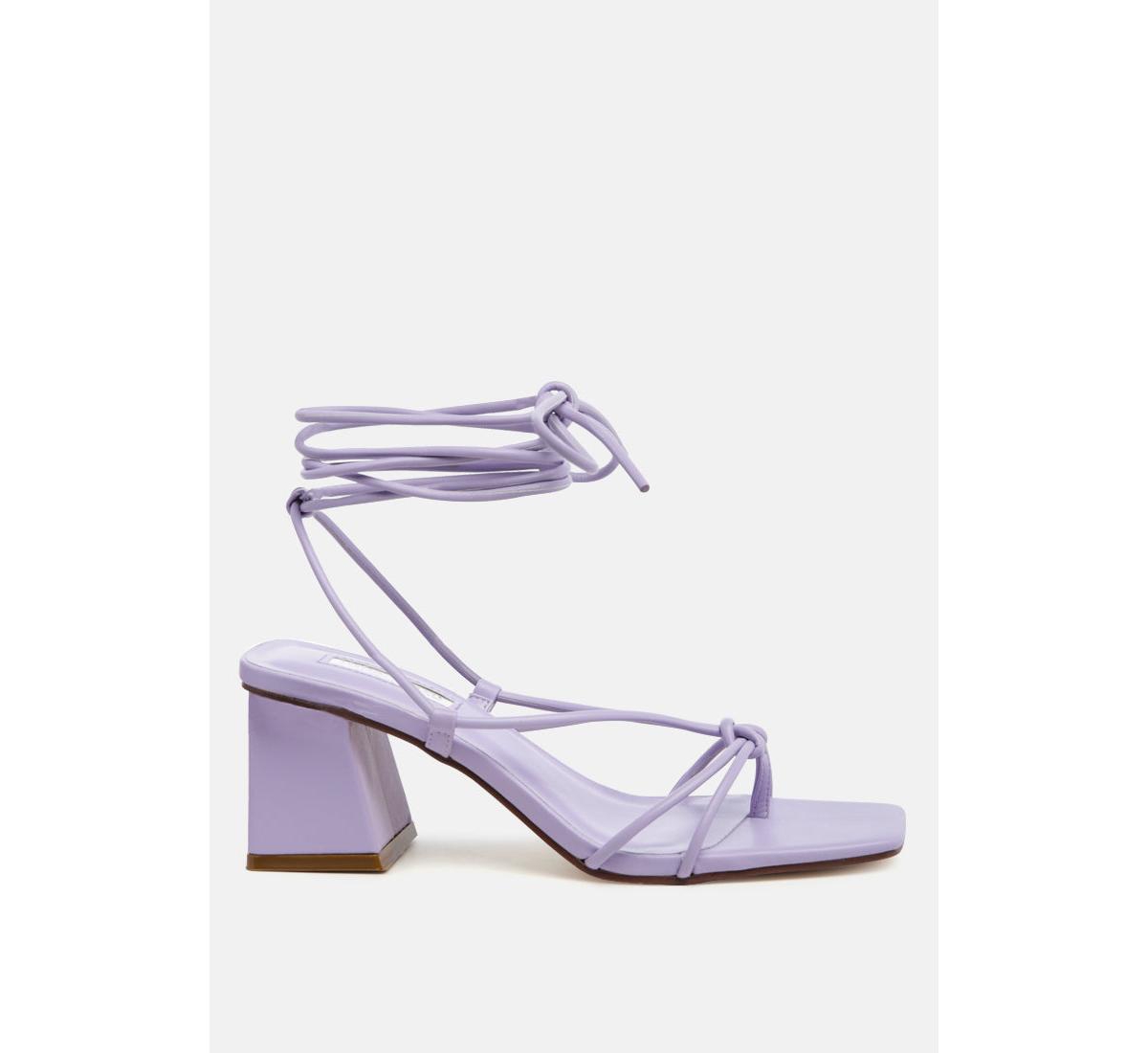 LONDON RAG WOMEN'S SPRUCE TIE UP BLOCK HEEL SANDALS