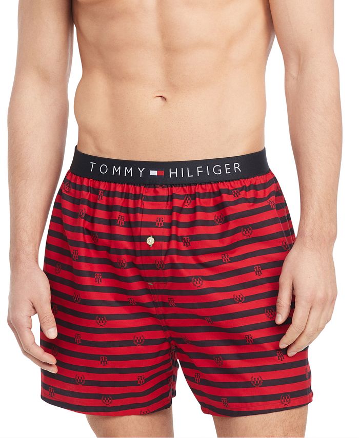 Tommy Hilfiger Men's Striped Woven Boxers Macy's