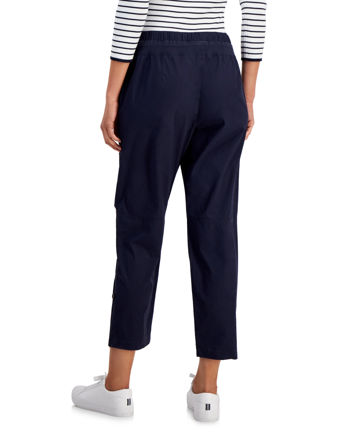 Nautica Jeans Women's Cotton Roll-tab Utility Pants