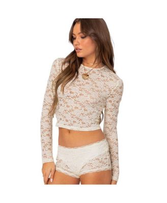 Women's Estella sheer lace top