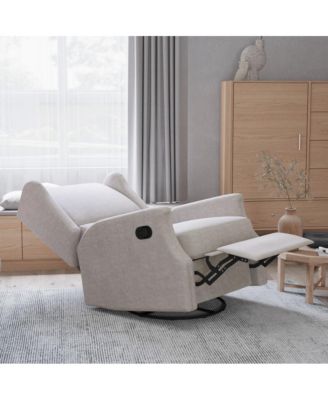 Abby 3-In-1 Wingback Manual Recliner Rocker Swivel Glider Chair