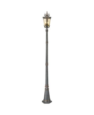 Marseille Traditional Outdoor Post Light with Flat Base Pole Veranda ...