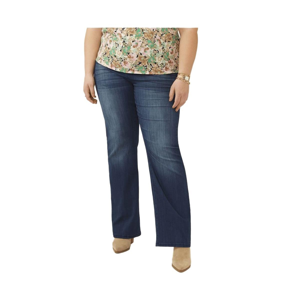 Plus Size High Rise Bootcut Jean - Medium wash