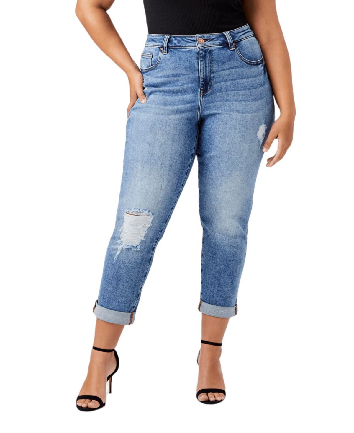 Plus Size Acela Boyfriend Jean - Light wash