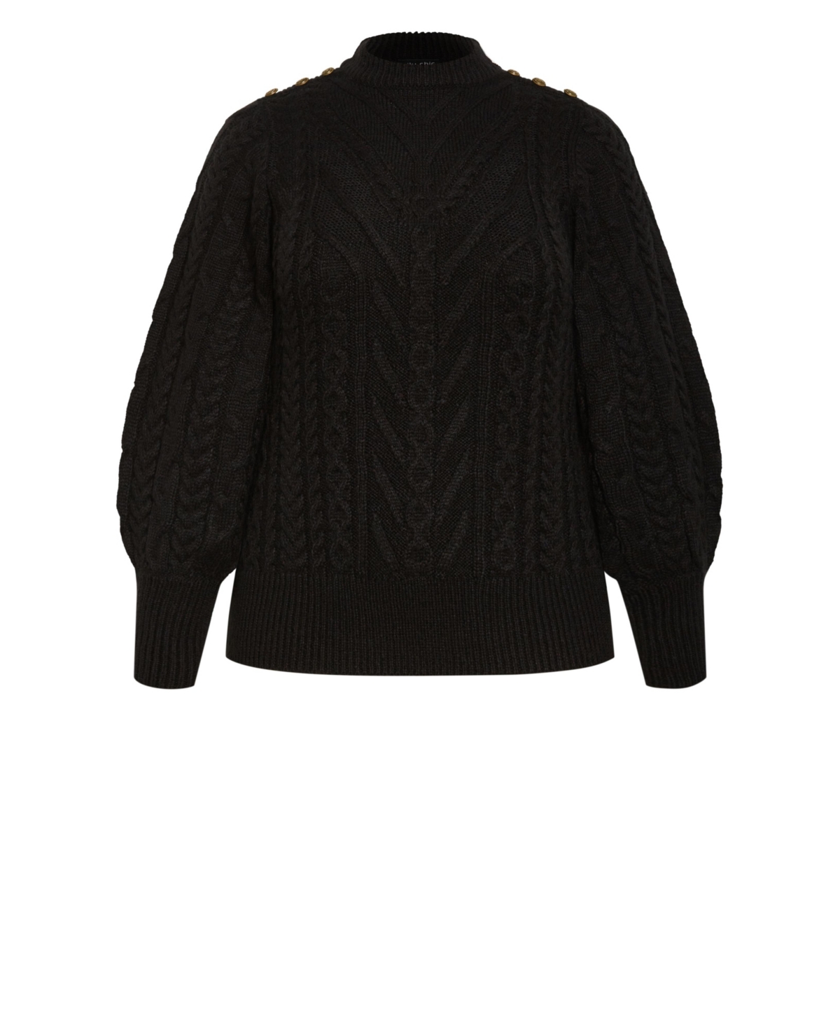 City Chic Women's Saskia Crew Neck Jumper
