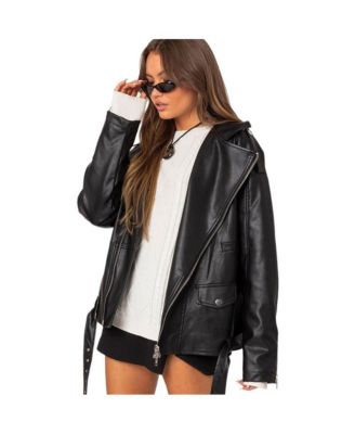 Women's Wrenley oversized faux leather jacket