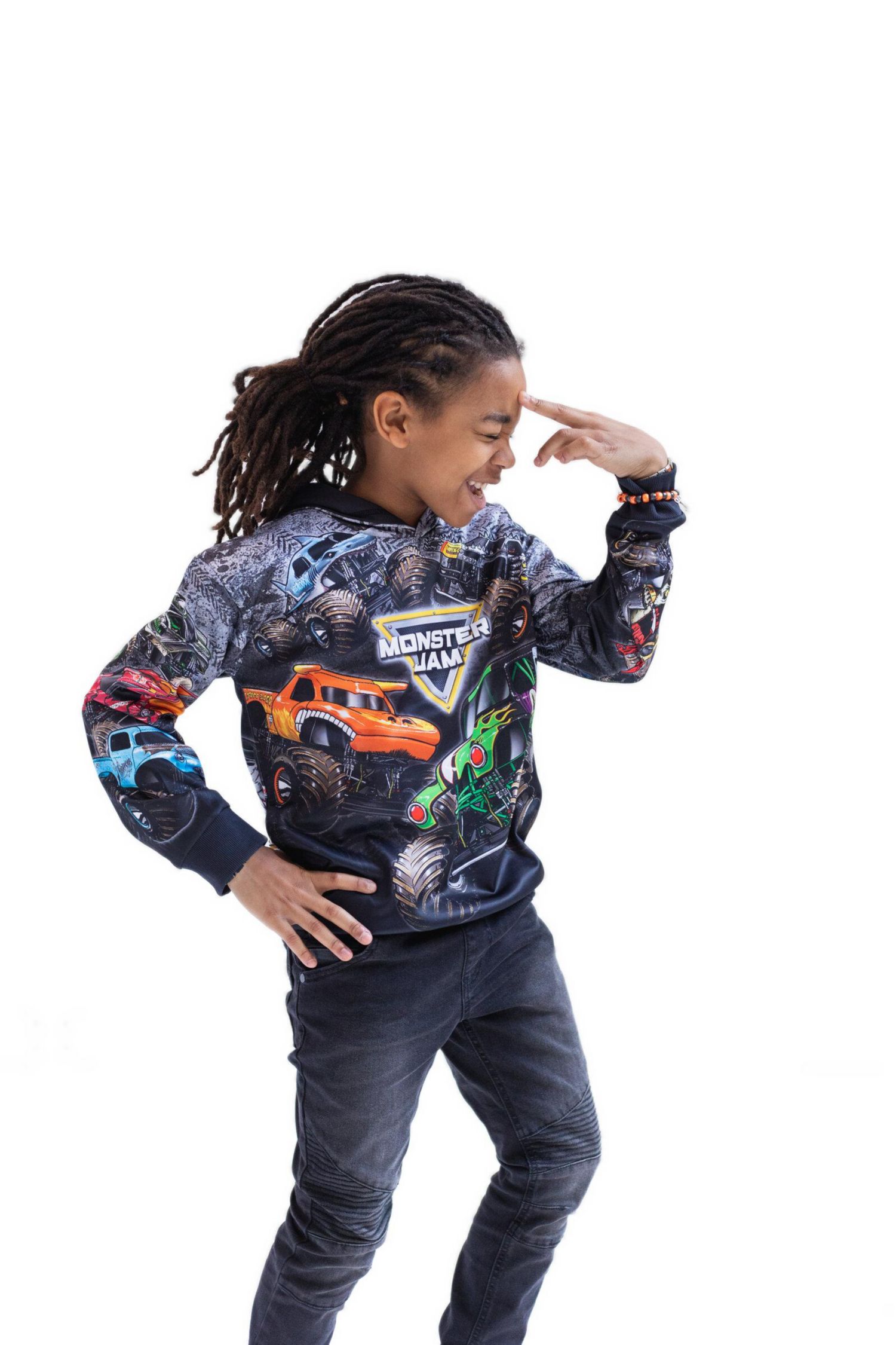 Zombie Grave Digger Megalodon Fleece Pullover Hoodie Toddler| Child Boys