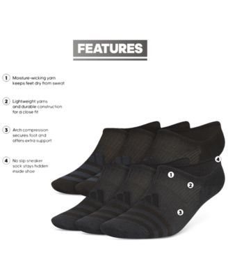 Men's Superlite 3.0 No-Show No-Slip Socks - 6 pk.