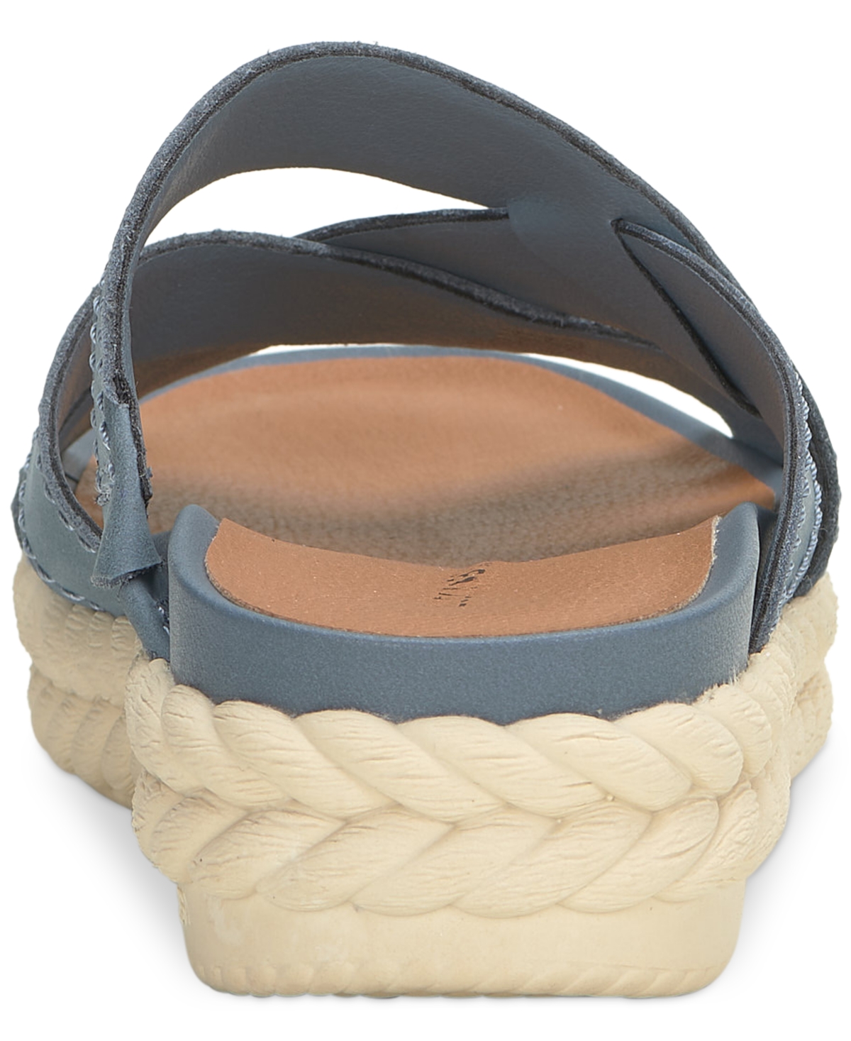 Shop Lucky Brand Women's Loftee Crisscross Platform Espadrille Sandals In Adobe Brown Leather
