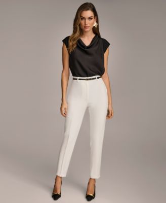 Donna Karan New York - Women's Belted Straight-Leg Pants