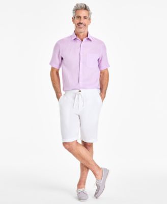 Men's 100% Linen Drawstring Shorts