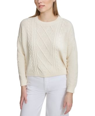 Macy Knitted Sweater Off White/Pink