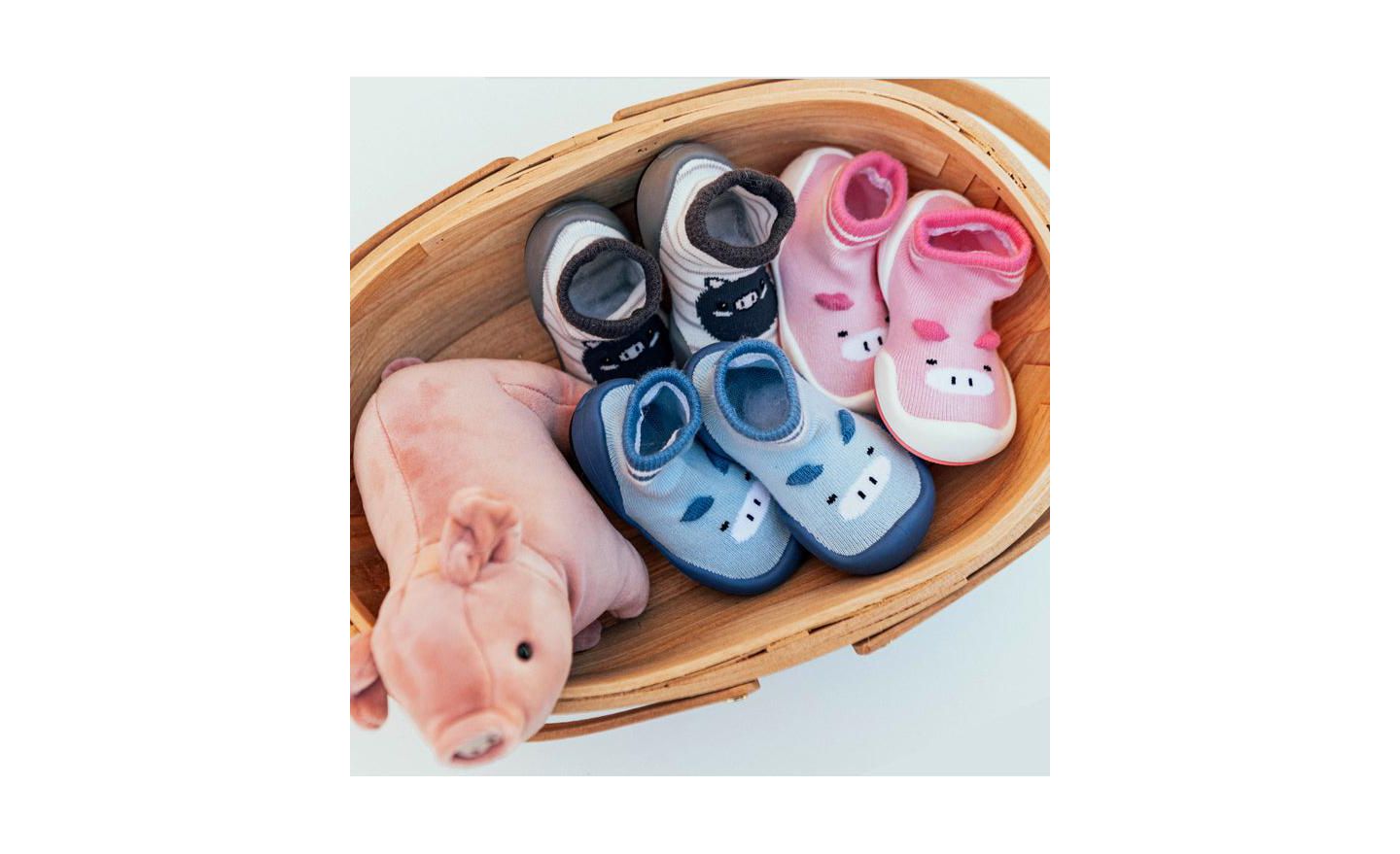Обувь Komuello First Walk Sock Shoes This Piggy для мальчиков-малышей, цвет: Open Miscellaneous — фото 2