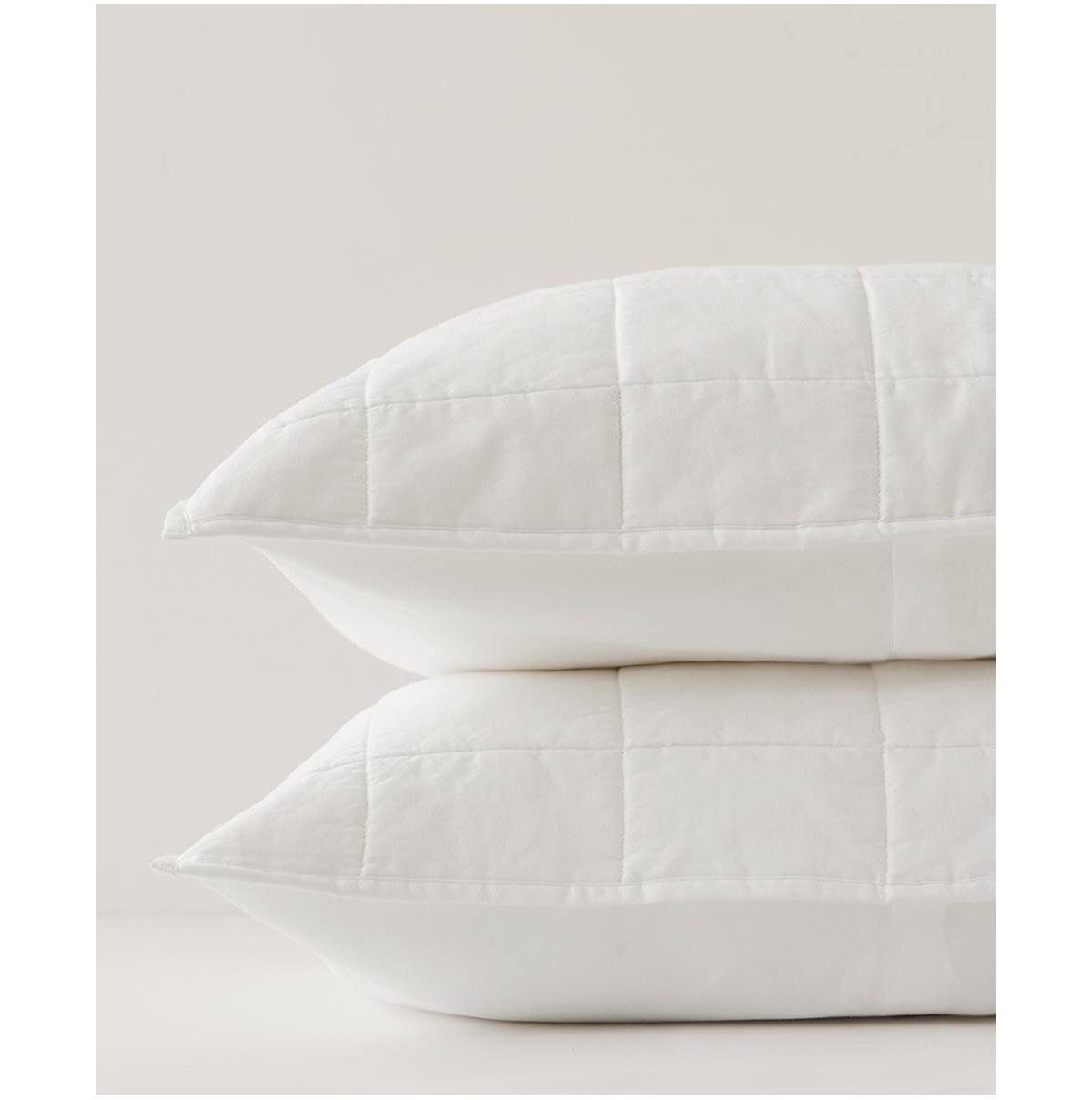 Cotton Quilted Sham 2-Pack - Standard - White