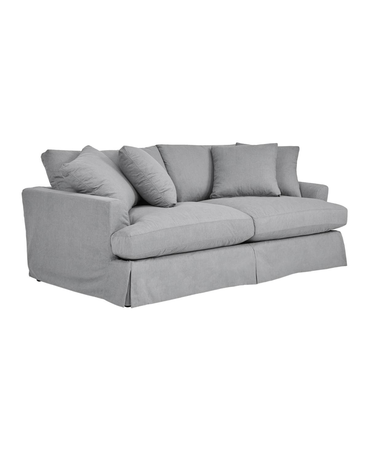 Armen Living Ciara 93" Upholstered Sofa In Slate Gray,black
