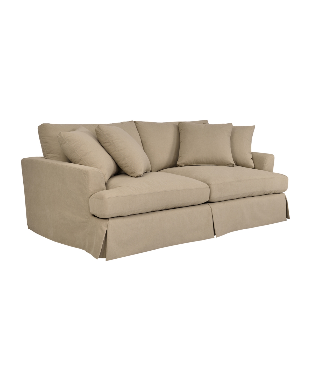 Armen Living Ciara 93" Upholstered Sofa In Sahara Brown,black