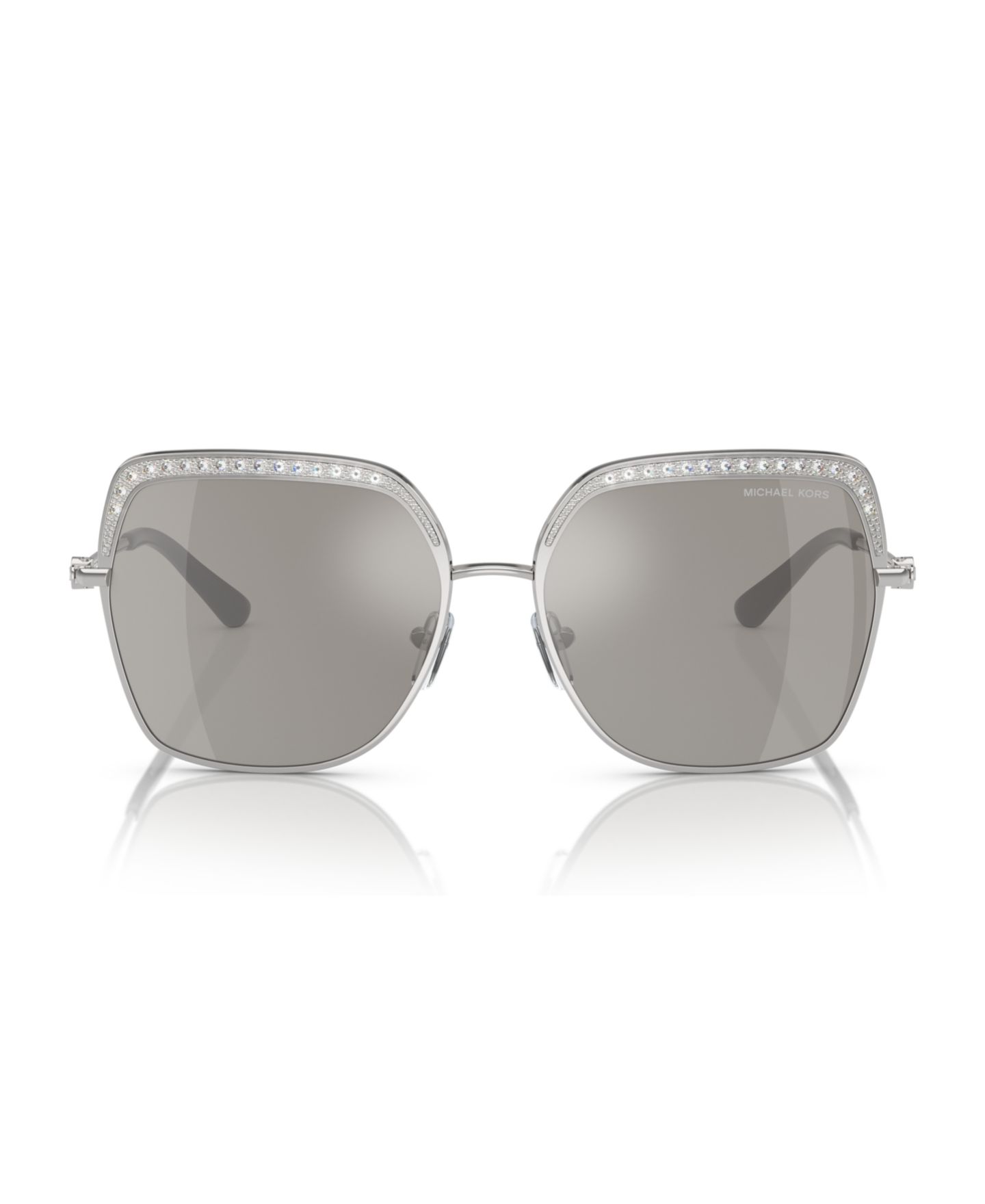 Женские солнцезащитные очки Michael Kors Greenpoint Sunglasses, Mirror MK1141, цвет: Светлый золотой — фото 6