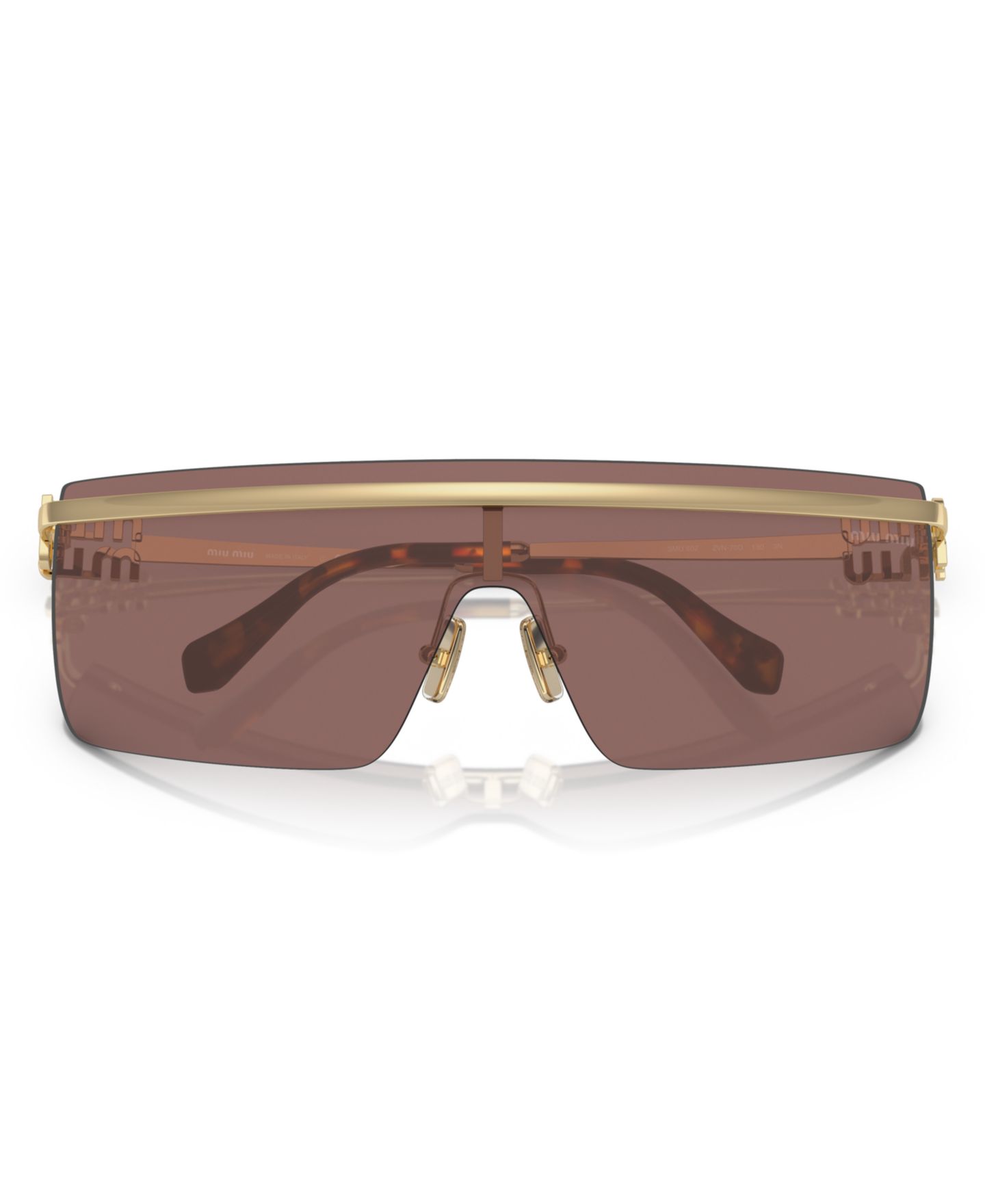 Женские солнцезащитные очки MIU MIU Sunglasses MU 50ZS, цвет: Бледный золотой — фото 5