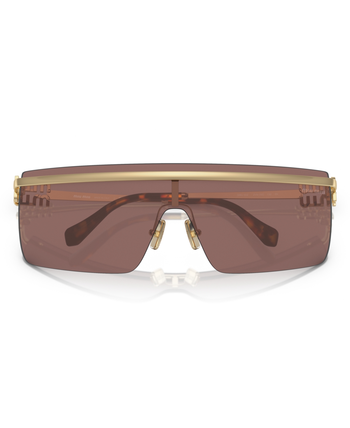 Miu Miu Womens Gold Mu 50zs Irregular-frame Metal Sunglasses In Pale Gold